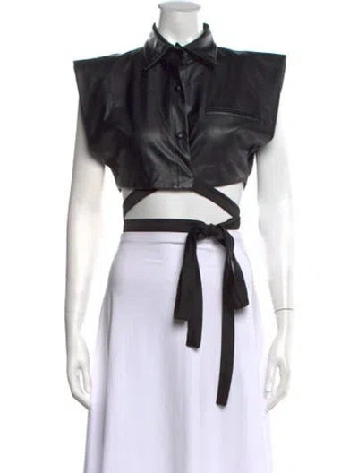 Pre-owned Nonchalant Sleeveless Crop Top In Black