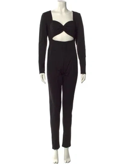 Pre-owned Nonchalant Square Neckline Jumpsuit In Black