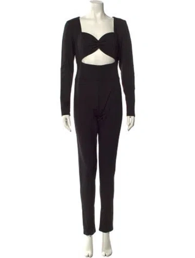 Pre-owned Nonchalant Square Neckline Jumpsuit In Black