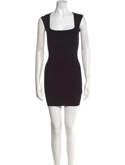 Pre-owned Nonchalant Square Neckline Mini Dress W/ Tags In Black