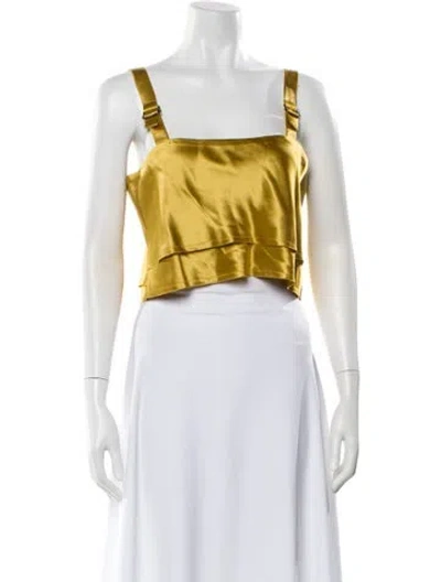 Pre-owned Nonchalant Square Neckline Sleeveless Crop Top W/ Tags In Neutral