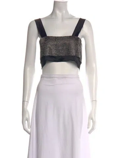 Pre-owned Nonchalant Square Neckline Sleeveless Crop Top W/ Tags In White