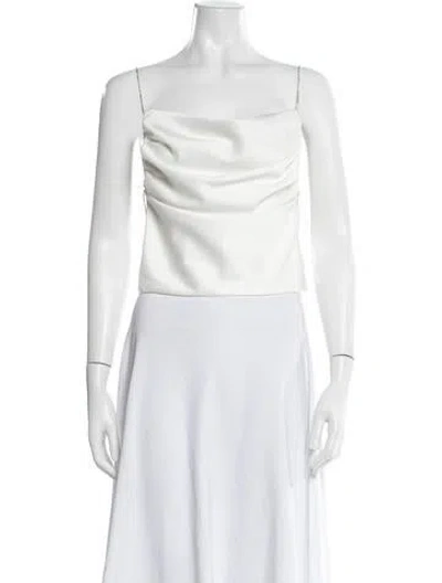 Pre-owned Nonchalant Square Neckline Sleeveless Top In White