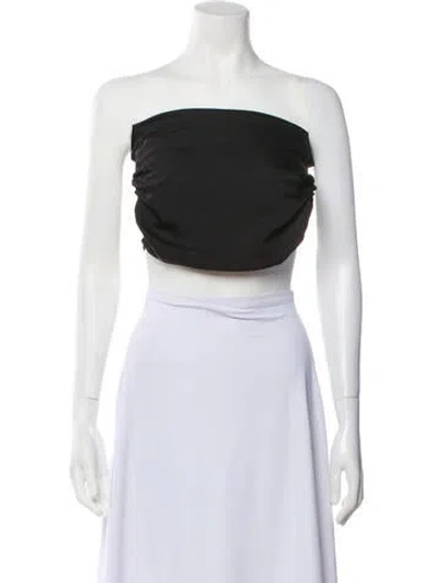 Pre-owned Nonchalant Strapless Crop Top In Orange