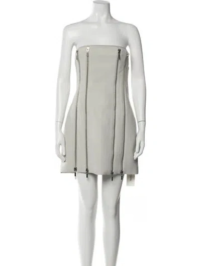 Pre-owned Nonchalant Strapless Mini Dress In White