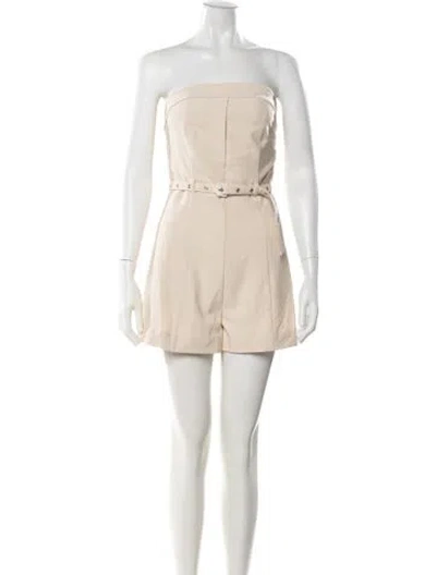 Pre-owned Nonchalant Strapless Romper In Neutrals