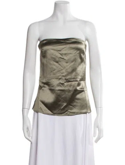 Pre-owned Nonchalant Strapless Top W/ Tags In Green