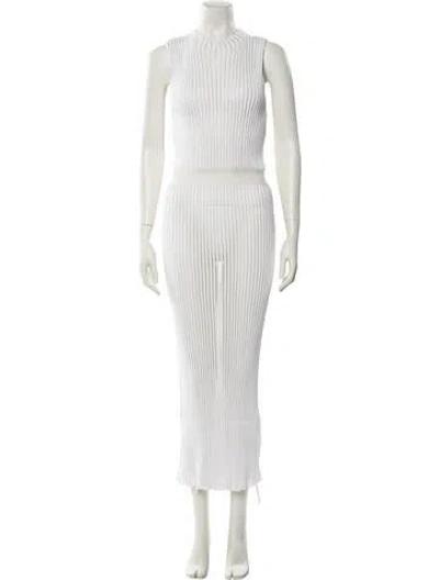 Pre-owned Nonchalant Striped Long Dress W/ Tags In White