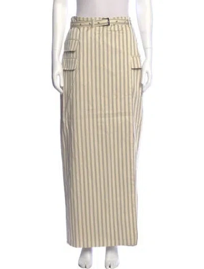 Pre-owned Nonchalant Striped Long Skirt W/ Tags In Neutral