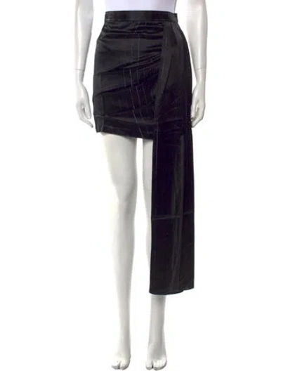 Pre-owned Nonchalant Striped Mini Skirt In Black