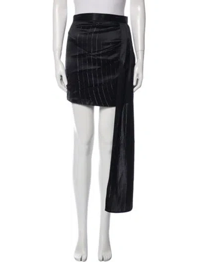 Pre-owned Nonchalant Striped Mini Skirt W/ Tags In Black