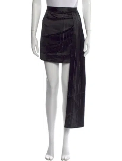 Pre-owned Nonchalant Striped Mini Skirt W/ Tags In Black