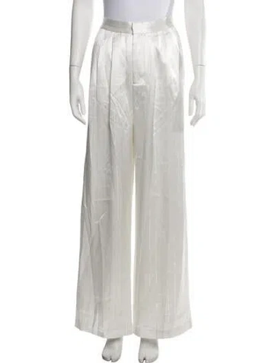 Pre-owned Nonchalant Striped Wide Leg Pants In Neutrals