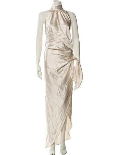 Pre-owned Nonchalant Turtleneck Long Dress W/ Tags In Neutral