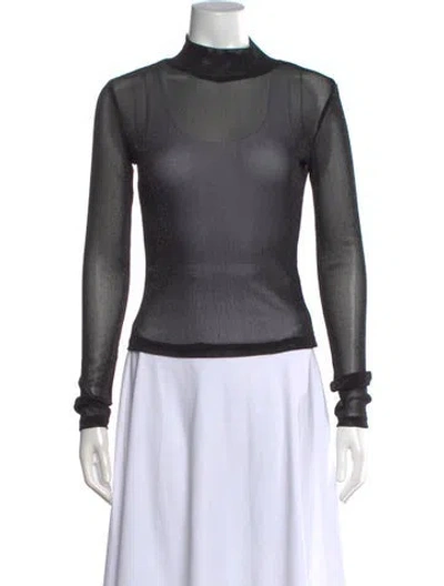 Pre-owned Nonchalant Turtleneck Long Sleeve Top In Grey