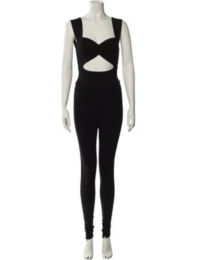 Pre-owned Nonchalant V-neck Jumpsuit In Black