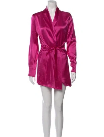 Pre-owned Nonchalant V-neck Mini Dress In Pink