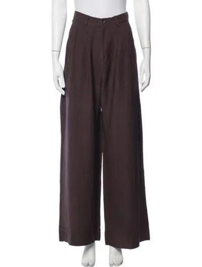Pre-owned Nonchalant Wide Leg Pants In Brown