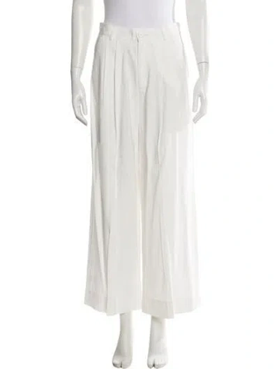 Pre-owned Nonchalant Wide Leg Pants In White