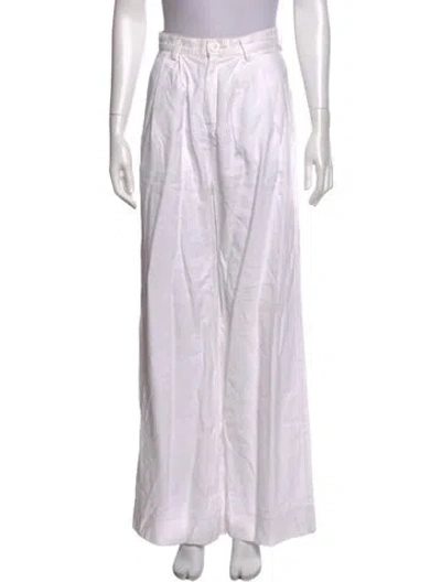 Pre-owned Nonchalant Wide Leg Pants In White