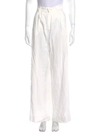 Pre-owned Nonchalant Wide Leg Pants In White