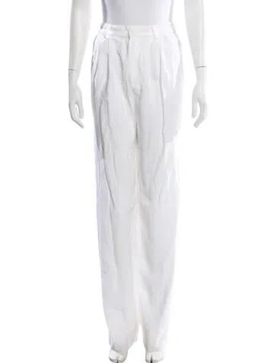 Pre-owned Nonchalant Wide Leg Pants In White