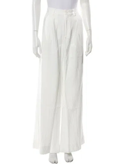 Pre-owned Nonchalant Wide Leg Pants In White
