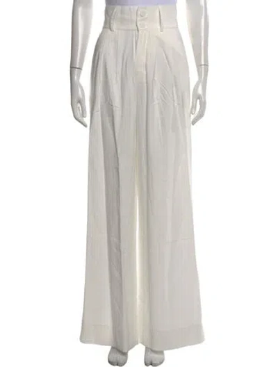 Pre-owned Nonchalant Wide Leg Pants In White