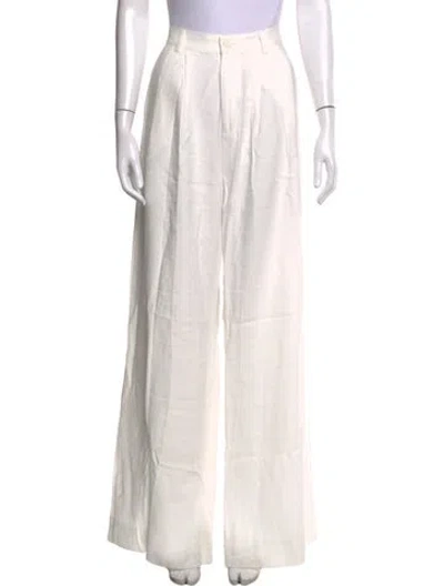 Pre-owned Nonchalant Wide Leg Pants In White