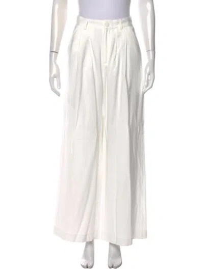 Pre-owned Nonchalant Wide Leg Pants In White