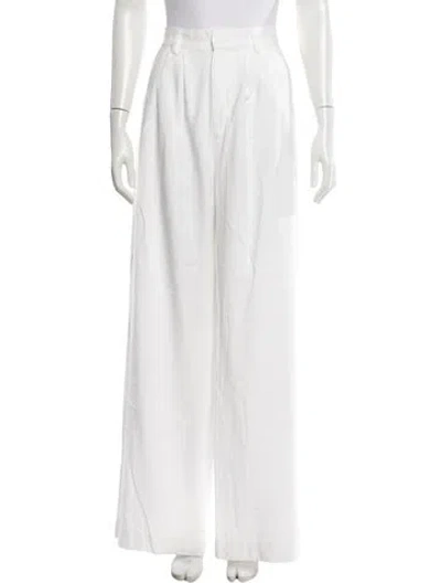 Pre-owned Nonchalant Wide Leg Pants In White