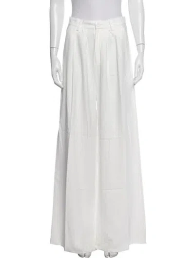 Pre-owned Nonchalant Wide Leg Pants In White
