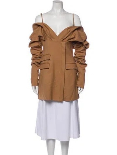 Pre-owned Nonchalant Wool Mini Dress W/ Tags In Brown