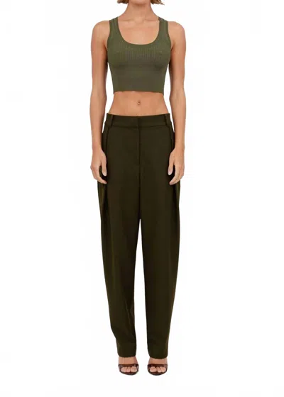 NONCHALANTLABEL AGATHA HIGH WAIST PANT IN MOSS