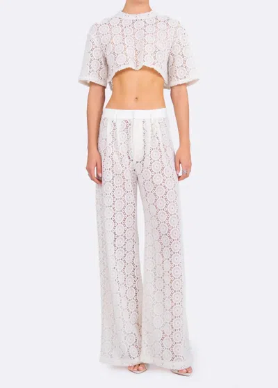 Nonchalantlabel Alice Wide Leg Pants In Ivory In White