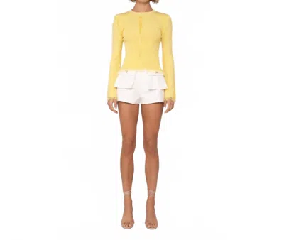Nonchalantlabel Alma Long Sleeve Top In Pineapple In Yellow