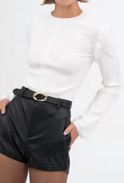 Nonchalantlabel Alma Top In Ivory In Multi