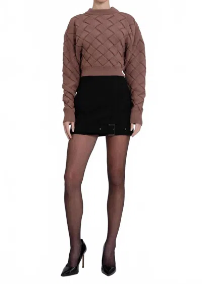 Nonchalantlabel Brenton Mini Skirt In Black In Gold
