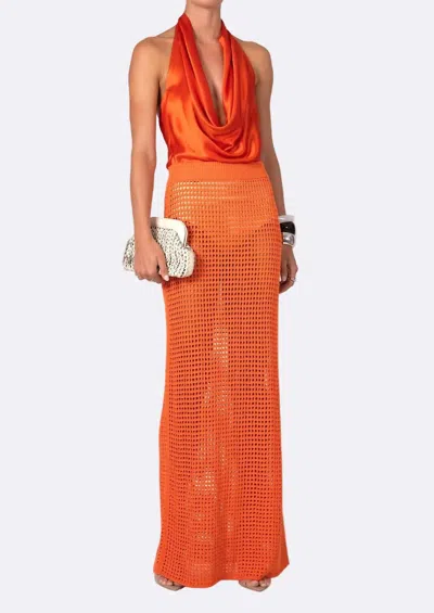 Nonchalantlabel Brianna Maxi Skirt In Aperol In Multi