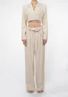 Nonchalantlabel Cade Crop Jacket In Oat In Brown