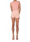 Nonchalantlabel Calder Sleeveless Bodysuit In Peach In Pink