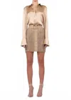 Nonchalantlabel Cassia Button Down Top In Sand In Brown