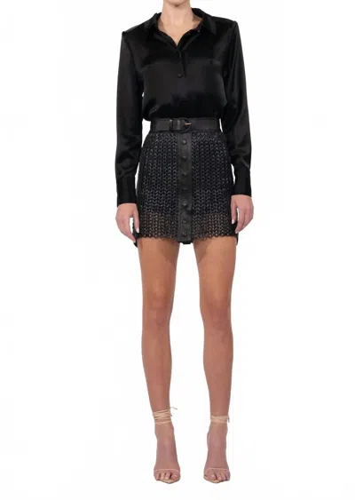 Nonchalantlabel Cassia Long Sleeve Top In Black