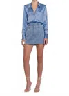 Nonchalantlabel Cassia Long Sleeve Top In Blue In Blue