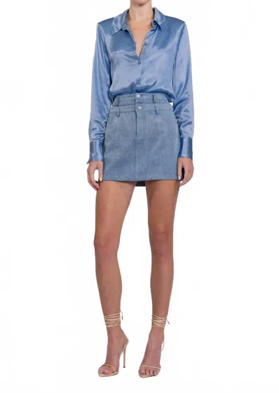 Nonchalantlabel Cassia Long Sleeve Top In Blue