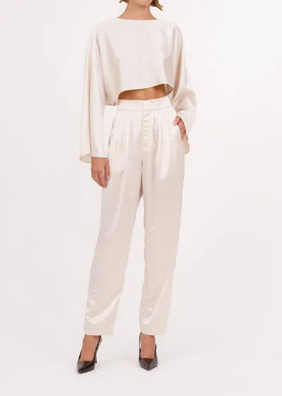 Nonchalantlabel Charlotte Pant In Champagne In White
