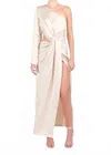 Nonchalantlabel Darina Midi Dress In Champagne In White
