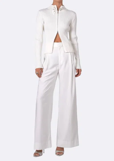 Nonchalantlabel Dion Buckle Cardigan In Ivory In White