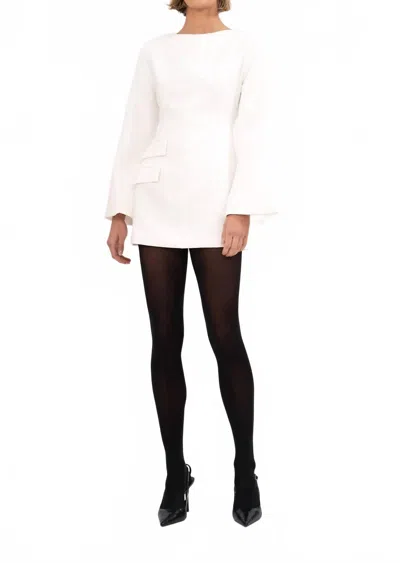 Nonchalantlabel Esther Mini Dress In White In Multi