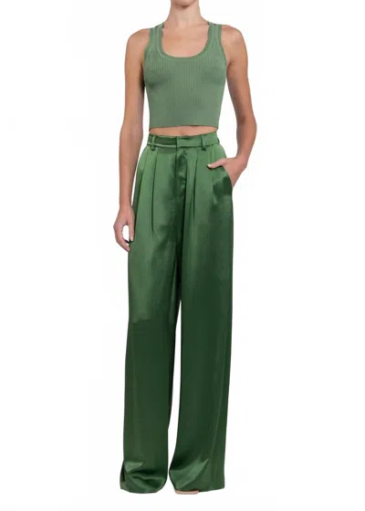 Nonchalantlabel Eve Crop Top In Artichoke In Green